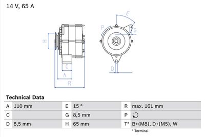 Alternator 0 986 034 560