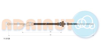 въжен механизъм, задействане на съединителя ADRIAUTO 11.0126