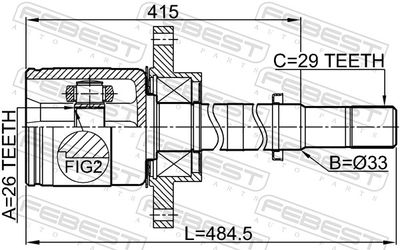 Joint Kit, drive shaft 0211-U31RH