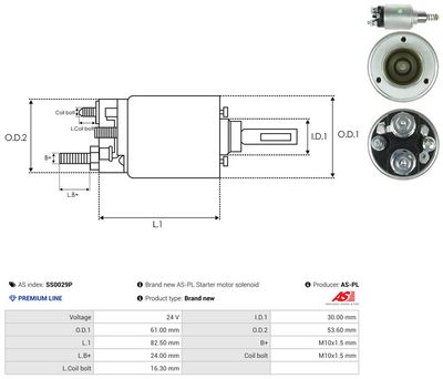 SOLENOID ELECTROMOTOR AS-PL SS0029P 3