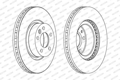 BREMSSCHEIBE FERODO DDF1254C1 1