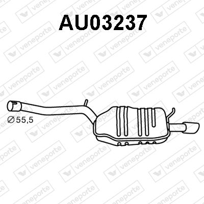 VENEPORTE AU03237 Глушитель выхлопных газов  для AUDI A4 (Ауди А4)