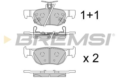 Комплект тормозных колодок, дисковый тормоз BREMSI BP3862 для MAZDA CX-30