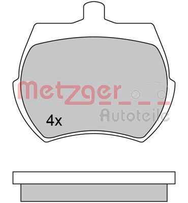 Комплект тормозных колодок, дисковый тормоз METZGER 1170596 для ROVER MINI