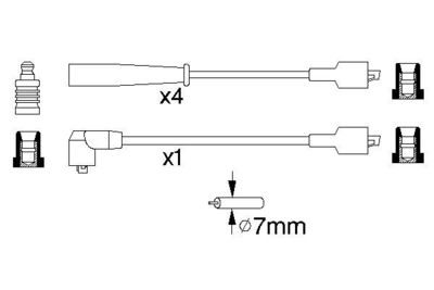 Комплект проводов зажигания BOSCH 0 986 356 815 для MAZDA 626