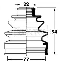 Bellow, drive shaft Borg & Beck BCB6046