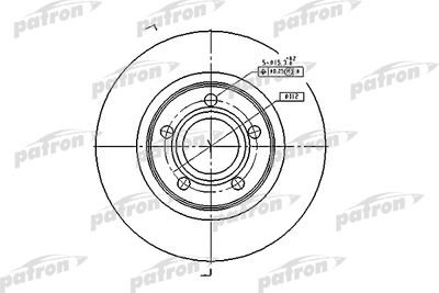 Тормозной диск PATRON PBD2806 для SEAT EXEO