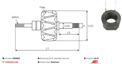 STATOR GENERATOR AS-PL AR5050S 2
