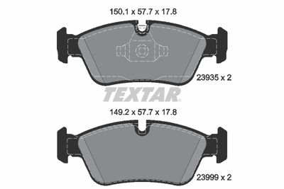 TEXTAR 2393501 Тормозные колодки и сигнализаторы  для BMW 1 (Бмв 1)