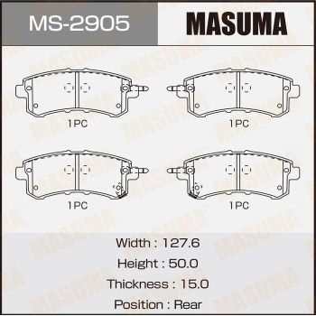 Комплект тормозных колодок MASUMA MS-2905 для INFINITI QX80