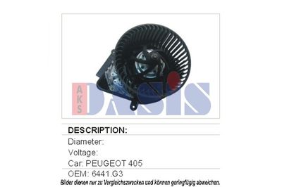 Вентилятор салона AKS DASIS 148004N для PEUGEOT 405