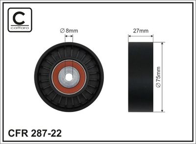 Tensioner Pulley, V-ribbed belt 287-22