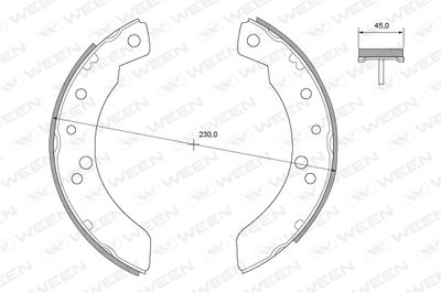 Комплект тормозных колодок WEEN 152-2216 для VOLVO 240