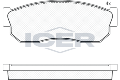 Комплект тормозных колодок, дисковый тормоз ICER 181252 для SUBARU LIBERO