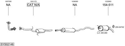 SISTEM DE ESAPAMENT BOSAL SYS02148