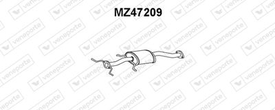 VENEPORTE MZ47209 Глушитель выхлопных газов  для MAZDA 626 III Hatchback (GD) 2.0