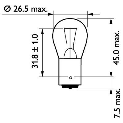 13498MLCP PHILIPS Лампа накаливания, фонарь указателя поворота