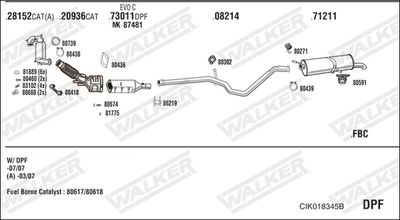 Układ wydechowy WALKER CIK018345B