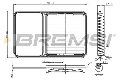 BREMSI FA1209 Воздушный фильтр  для TOYOTA PRIUS (Тойота Приус)