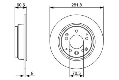 BOSCH 0 986 479 V78 Тормозные диски  для HONDA SHUTTLE (Хонда Шуттле)