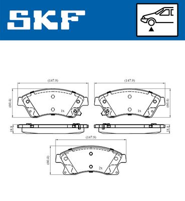 Brake Pad Set, disc brake VKBP 80245 A