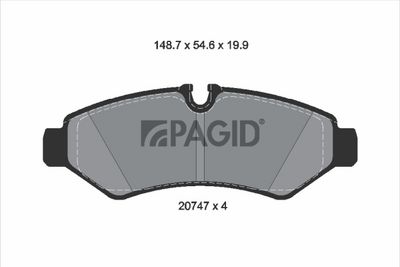 Zestaw klocków hamulcowych, hamulce tarczowe PAGID T4184N