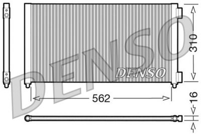 Конденсатор, кондиционер DENSO DCN09102 для FIAT DOBLO