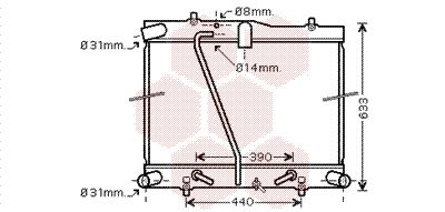 RADIATOR RACIRE MOTOR VAN WEZEL 53002434