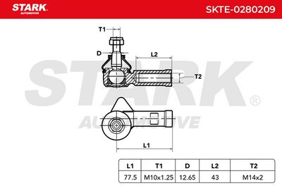 накрайник на напречна кормилна щанга STARK SKTE-0280209