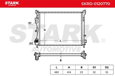 радиатор, охлаждане на двигателя STARK SKRD-0120770