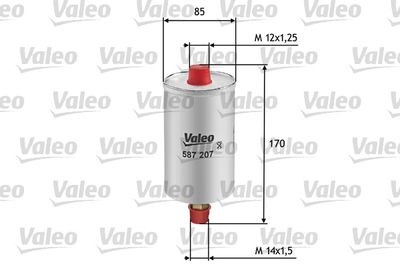 Топливный фильтр VALEO 587207 для AUDI CABRIOLET