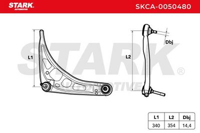 носач, окачване на колелата STARK SKCA-0050480