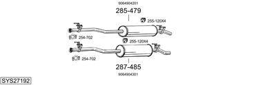 Układ wydechowy BOSAL SYS27192