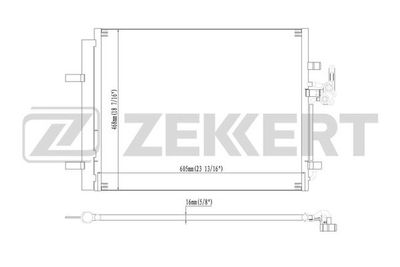 ZEKKERT MK-3172 Радиатор кондиционера  для LAND ROVER FREELANDER (Ленд ровер Фрееландер)