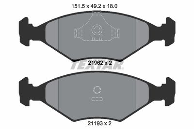Комплект тормозных колодок, дисковый тормоз TEXTAR 2196201 для FIAT FIORINO