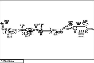 SISTEM DE ESAPAMENT MTS OPEL45448A001828