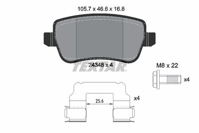 Brake Pad Set, disc brake 2434802