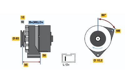 GENERATOR / ALTERNATOR BOSCH 0986036891