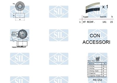 SET POMPA APA + CUREA DINTATA Saleri SIL K3PA1252 1