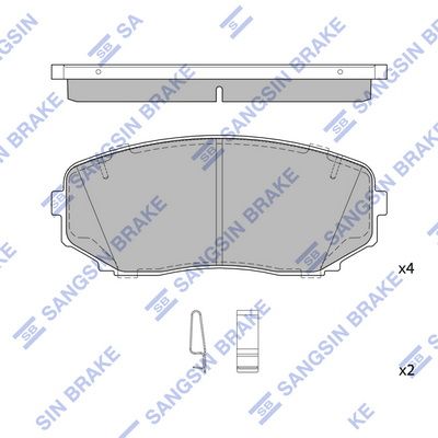 комплект спирачно феродо, дискови спирачки Hi-Q SP1603A(SD)