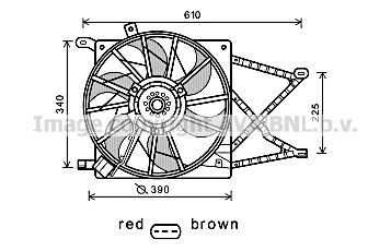AVA QUALITY COOLING OL7544 Вентилятор, охлаждение двигателя 