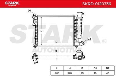 радиатор, охлаждане на двигателя STARK SKRD-0120336