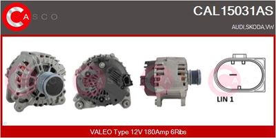 Генератор CASCO CAL15031AS для VW TIGUAN