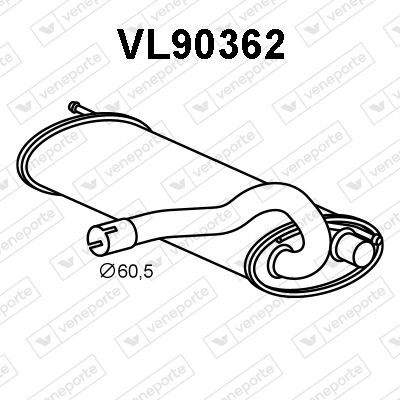 Глушитель выхлопных газов конечный VENEPORTE VL90362 для VOLVO XC60