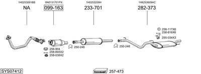Изпускателна система BOSAL SYS07412