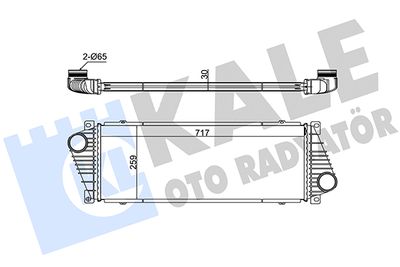 KALE OTO RADYATÖR 343200 Интеркулер для VW LT 28-46 II c бортовой платформой/ходовая часть (2DC, 2DF, 2