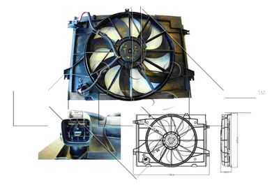 Вентилятор, охлаждение двигателя NRF 47285 для HYUNDAI TUCSON