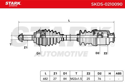 полуоска STARK SKDS-0210090
