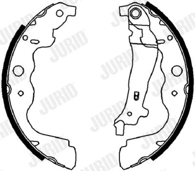 JURID 362535J Тормозные колодки барабанные  для RENAULT CAPTUR (Рено Каптур)