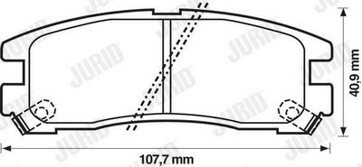 BREMSBELAGSATZ SCHEIBENBREMSE JURID 572186J 1